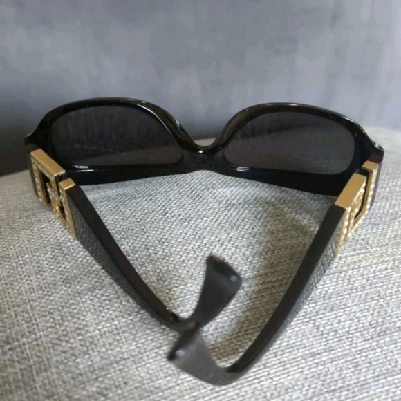 VERSACE Swarovski Crystal Mob Wife Sunglasses Vintage MOD T75/C COL 852RH - Picture 8 of 12